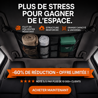 Kangacar™ – Filet de Rangement de Plafond pour Voiture