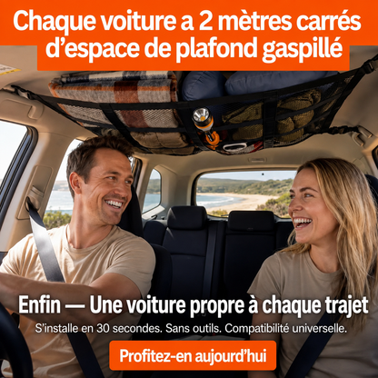 Kangacar™ – Filet de Rangement de Plafond pour Voiture