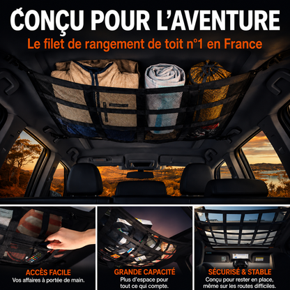 Kangacar™ – Filet de Rangement de Plafond pour Voiture